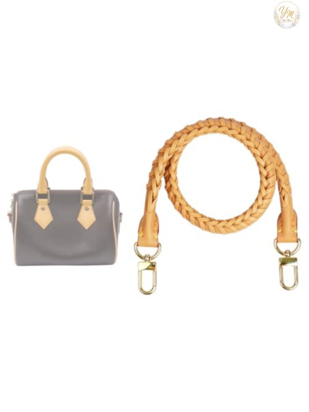 Vachetta Leather Handwoven Bag Strap Replacement for Speedy Handbags Shoulder